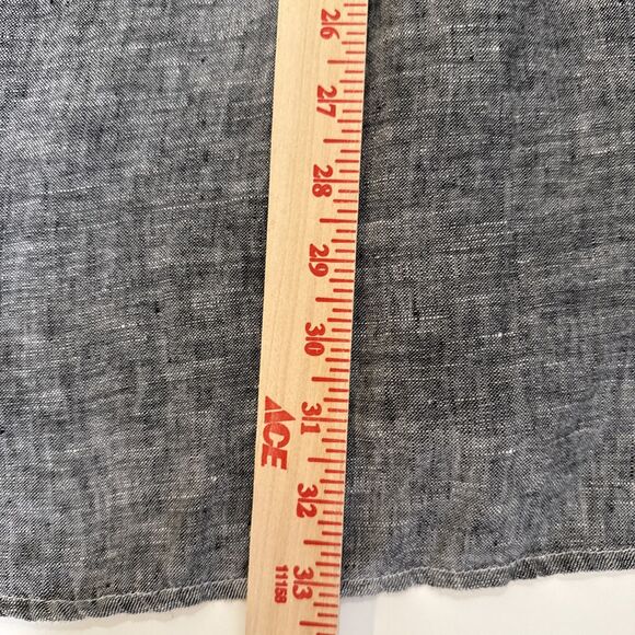 CP Shades 100% Linen Chambray Teton Tunic Blouse Dress Size XS Black Gray Top - Picture 8 of 13